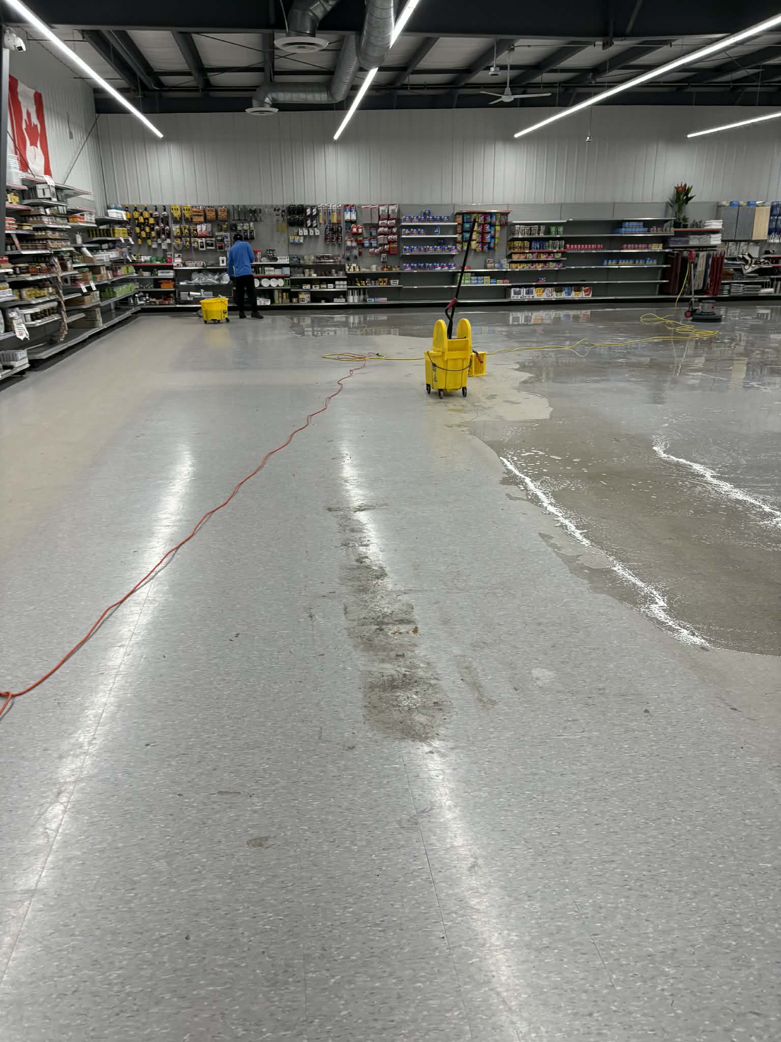 Before Floor Scrub & Wax